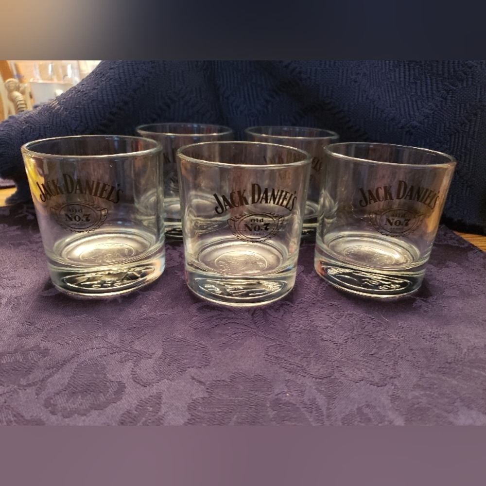 Set of 5 JACK DANIEL'S NO 7 GLASSES
